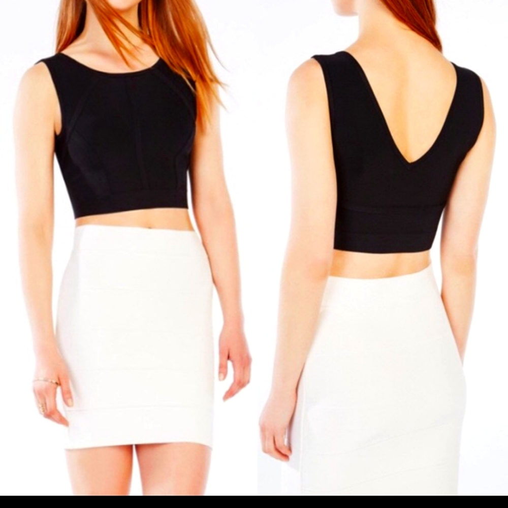 BCBG MaxAzria Fenella bandage crop top